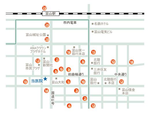 駐車場一覧 富山県富山市のさわはた矯正歯科医院